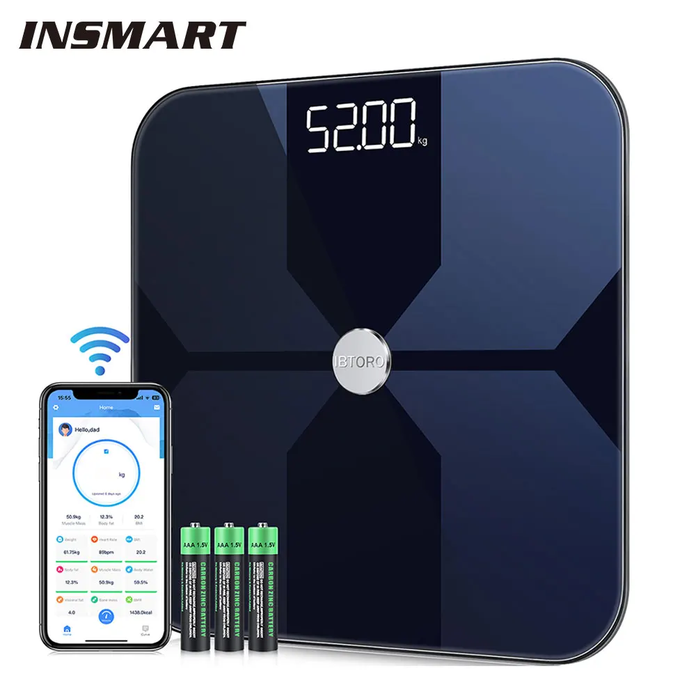 Home Automation Industry - เครื่องชั่งไขมันในร่างกาย Wifi Home Precision การวัดไขมันอิเล็กทรอนิกส์อัจฉริยะ Bluetooth
