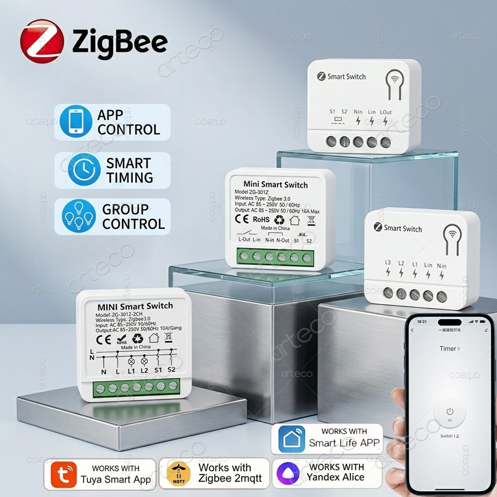 โมดูลสวิตช์อัจฉริยะ Tuya Zigbe - Smart Home Automation Diy บทวิจารณ์และราคา