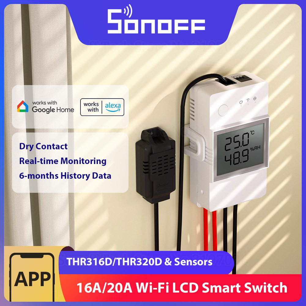 SONOFF THR316D/THR320D อุณหภูม - Sonoff Basic Switch บทวิจารณ์และราคา