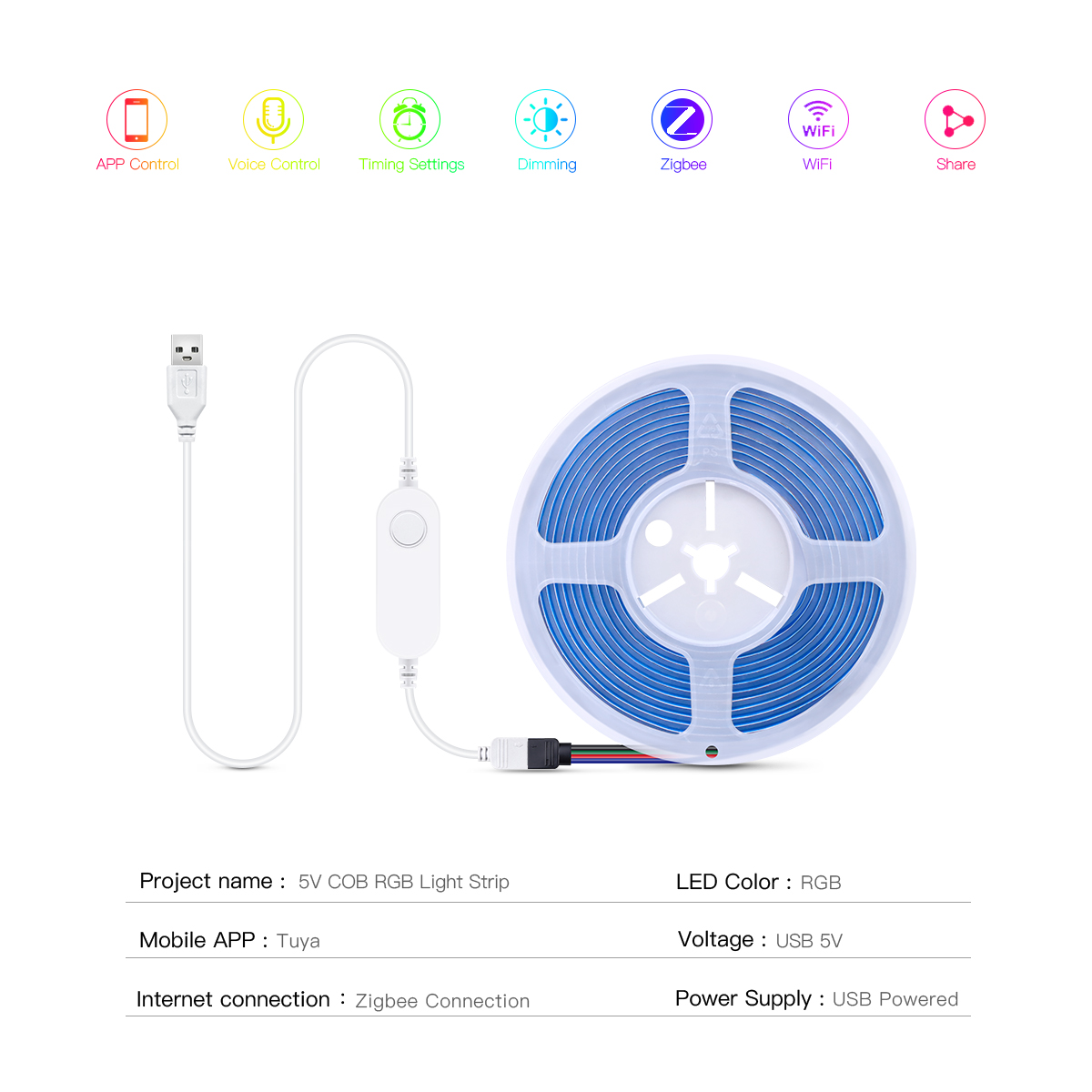 ไฟ LED Strip ZigBee อัจฉริยะ T - Zigbee Coordinator Stick บทวิจารณ์และราคา