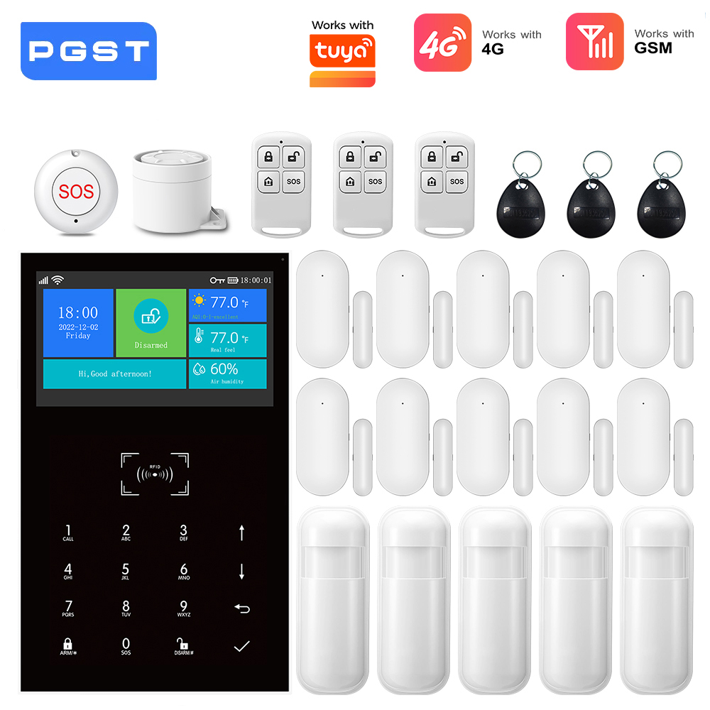 ระบบเตือนภัย 4G GSM WiFi ทำงาน - Smart Home Automation Diy บทวิจารณ์และราคา